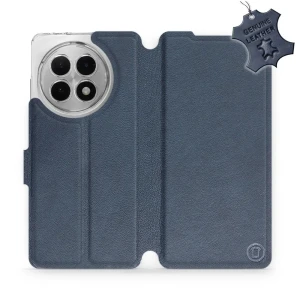 Etui z naturalnej skóry do OnePlus 13R, Mobiwear Leather, granatowe