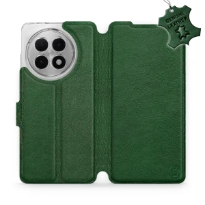 Etui z naturalnej skóry do OnePlus 13R, Mobiwear Leather, zielone
