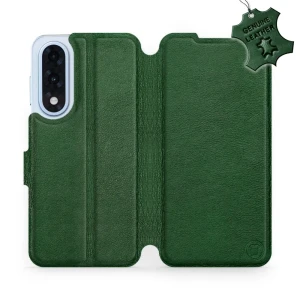 Etui z naturalnej skóry do OnePlus Nord 5, Mobiwear Leather, zielone