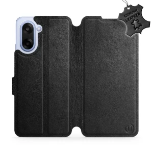 Etui z naturalnej skóry do OnePlus Nord CE5 5G, Mobiwear Leather, czarne