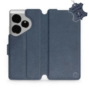 Etui z naturalnej skóry do Realme GT 6, Mobiwear Leather, granatowe