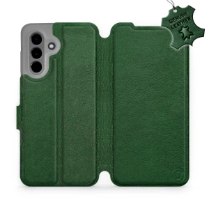 Etui z naturalnej skóry do Galaxy A36 5G, Mobiwear Leather, zielone
