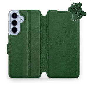 Etui z naturalnej skóry do Galaxy S25 FE, Mobiwear Leather, zielone