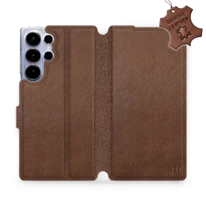 Etui z naturalnej skóry do Galaxy S25 Ultra, Mobiwear Leather, brązowe