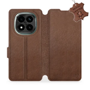 Etui z naturalnej skóry do Xiaomi Redmi Note 14 Pro Plus 5G, Mobiwear Leather, brązowe