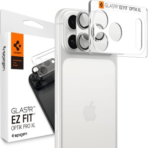 Szkło na aparat Spigen Glas.tR Ez Fit Optik Pro XL 1-Pack do iPhone 17 Pro Max, srebrne
