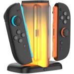 Ładowarka do Joy-Con YAXO Quad Charge Dock do Nintendo Switch 2, czarna