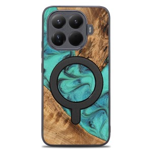 Drewniane etui do Xiaomi 15T Pro, Bewood Unique Turquoise do MagSafe