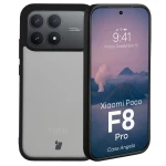 Etui Bizon Case Angelo do Xiaomi POCO F8 Pro, przydymione z czarną ramką