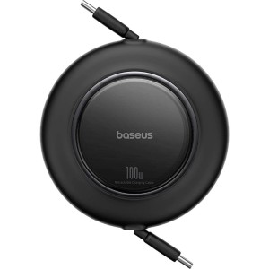 Kabel zwijany Baseus Free2Pull USB-C do USB-C, 100W PD, 2 m, czarny