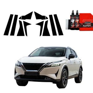 10w1 Czarna folia Grizz Protector na słupki do Nissan Qashqai 3 (2021-2024)