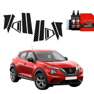 10w1 Folia karbonowa Grizz Protector na słupki do Nissan Juke Facelift (2024-2026)