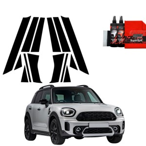 14w1 Czarna folia Grizz Protector na słupki do Mini Countryman (2023-2026)