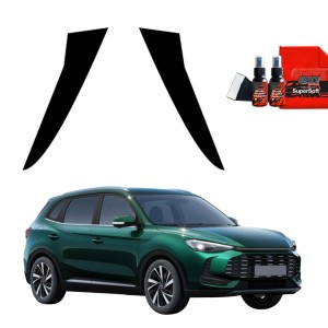 2w1 Czarna folia Grizz Protector na słupki do MG ZS Hybrid+ (2024-2025)