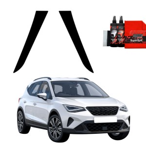 2w1 Czarna folia Grizz Protector na słupki do Seat Arona (2021-2025)