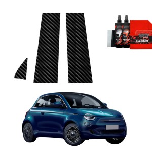 3w1 Folia karbonowa Grizz Protector na słupki do Fiat 500 (2016-2026)