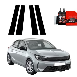 4w1 Czarna folia Grizz Protector na słupki do Opel Corsa (2023-2025)