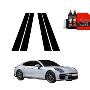 4w1 Czarna folia Grizz Protector na słupki do Porsche Panamera 2 (2016-2024)