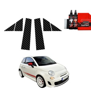 6w1 Folia karbonowa Grizz Protector na słupki do Abarth 500 (2016-2023)