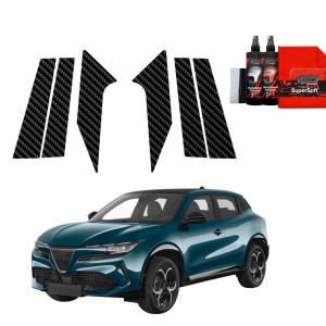 6w1 Folia karbonowa Grizz Protector na słupki do Alfa Romeo Junior (2024-2025)