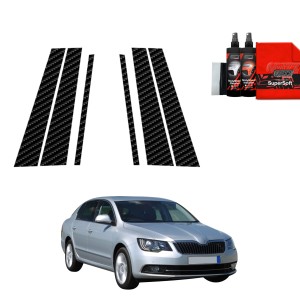 6w1 Folia karbonowa Grizz Protector na słupki do Skoda Superb 2 Facelifting (2013-2015)