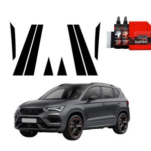 8w1 Czarna folia Grizz Protector na słupki do Cupra Ateca (2020-2026)