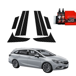 8w1 Folia karbonowa Grizz Protector na słupki do Opel Astra J Kombi 5D (2012-2015)