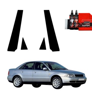 4w1 Czarna folia Grizz Protector na słupki do Audi A4 B5 Sedan (1994-2001)