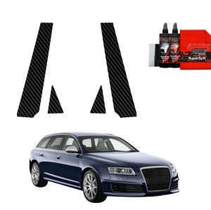 4w1 Folia karbonowa Grizz Protector na słupki do Audi A6 C6 Avant Facelifting (2008-2011)