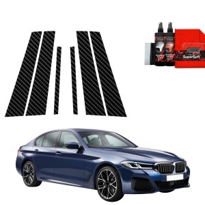 6w1 Folia karbonowa Grizz Protector na słupki do BMW 5 G30 Sedan (2023-2026)