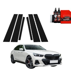 6w1 Folia karbonowa Grizz Protector na słupki do BMW 5 Kombi G60 520d (2024-2026)