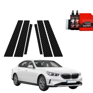 6w1 Folia karbonowa Grizz Protector na słupki do BMW 5 Sedan G60 520i (2024-2026)