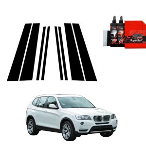 8w1 Czarna folia Grizz Protector na słupki do BMW X3 F25 (2010-2014)