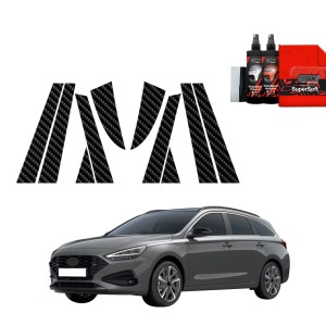 10w1 Folia karbonowa Grizz Protector na słupki do Hyundai i30 Wagon (2020-2026)