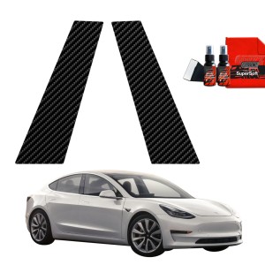 2w1 Folia karbonowa Grizz Protector na słupki do Tesla Model 3 (2017-2020)