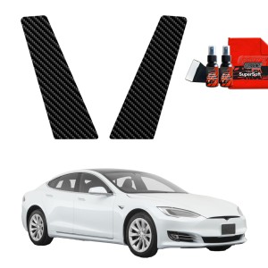 2w1 Folia karbonowa Grizz Protector na słupki do Tesla Model S (2023-2026)