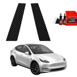 2w1 Folia karbonowa Grizz Protector na słupki do Tesla Model Y (2020-2024)