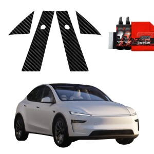 4w1 Folia karbonowa Grizz Protector na słupki do Tesla Model Y Juniper (2024-2025)