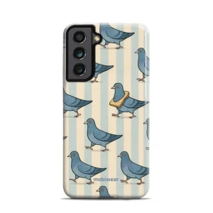 Etui ochronne do Galaxy S21 FE, Mobiwear Elite Pro, błękitne gołębie