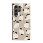 Etui ochronne do Galaxy S24 Ultra, Mobiwear Elite Pro, kawa miau