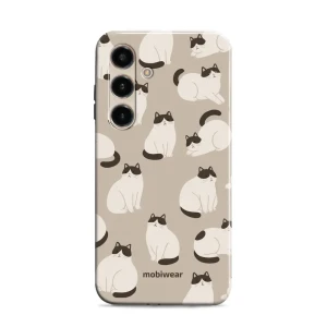 Etui ochronne do Galaxy S24, Mobiwear Elite Pro, kawa miau