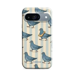 Etui ochronne do Google Pixel 9, Mobiwear Elite Pro, błękitne gołębie