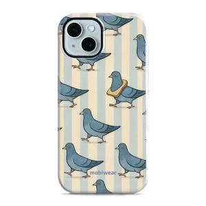 Etui ochronne do iPhone 14, Mobiwear Elite Pro, błękitne gołębie