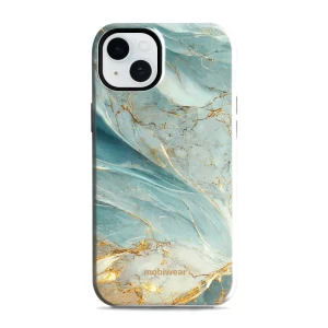 Etui ochronne do iPhone 15 Plus, Mobiwear Elite Pro, żyła lazuru