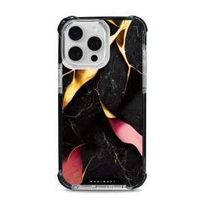 Etui ochronne do iPhone 15 Pro Max do MagSafe, Mobiwear Elite Bumper, pozłacany kruszec