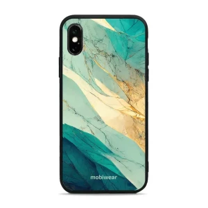Etui ochronne do iPhone X, Mobiwear Glossy Case, turkusowy marmur