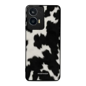 Etui ochronne do Motorola Moto E14, Mobiwear Glossy Case, krowie futerko