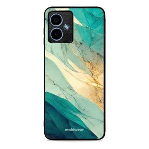 Etui ochronne do Motorola Moto G14, Mobiwear Glossy Case, turkusowy marmur