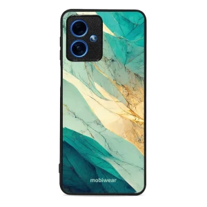 Etui ochronne do Motorola Moto G54 5G, Mobiwear Glossy Case, turkusowy marmur