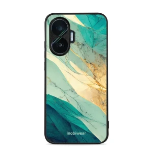 Etui ochronne do Xiaomi POCO F7, Mobiwear Glossy Case, turkusowy marmur